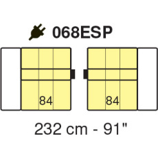 Tuniz 3 Seater 232cm Sofa (with Electric Recliners) by Marinelli Home