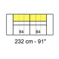 Tuniz 3 Seater 232cm Sofa by Marinelli Home