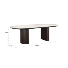 Ritz 240 x 110cm Dining Table by Richmond Interiors