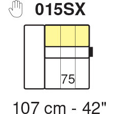 Tuniz LHF 1 Arm Chair Module 107cm (No Recliner) by Marinelli Home