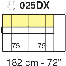 Tuniz RHF 1 Arm 3 Seater Module 182cm (No Recliner) by Marinelli Home