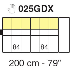Tuniz RHF 1 Arm 3 Seater Module 200cm (No Recliner) by Marinelli Home
