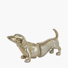 Gold Sausage Dog Book Ends