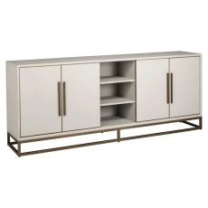 Whitebone Brass 225cm 4 Door Sideboard by Richmond Interiors