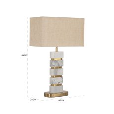 Table lamp Lenore incl. lampshade (Gold)