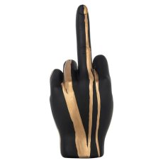 Decorative object hand digitus (Black/gold)