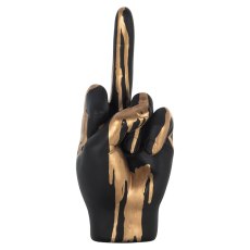 Decorative object hand digitus (Black/gold)