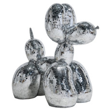 Decorative object Dog mirror big (Silver)