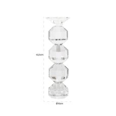 Candle holder Safia big (Clear transparent)