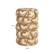 Candle holder Anne hearts big (Gold)