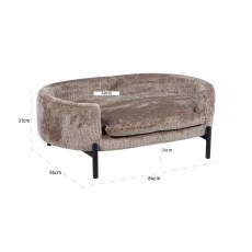 Pet bed Dolly stone chenille (Niagara 104 Stone Chenille)