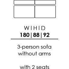 Skandia 3 Person Sofa Without Arms - 2 Seats (BO90)