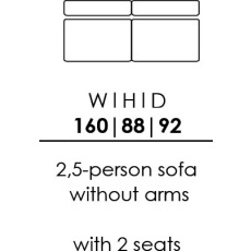 Skandia 2.5 Person Sofa Without Arms - 2 Seats (BO80)