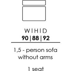 Skandia 1.5 Person Sofa Without Arms - 1 Seat (CO90)