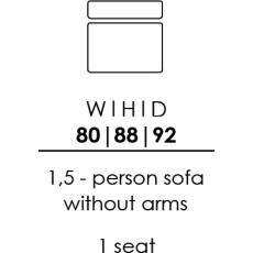 Skandia 1.5 Person Sofa Without Arms - 1 Seat (CO80)