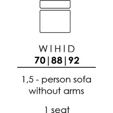 Skandia 1.5 Person Sofa Without Arms - 1 Seat (CO70)