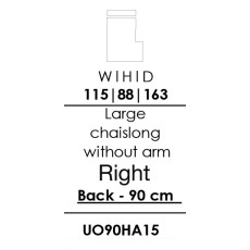 Skandia Large Chaise longue Without Arm (Right) - (UO90HA15)