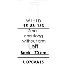 Skandia Small Chaise longue Without Arm (Left) - (UO70VA15)