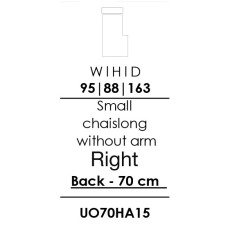 Skandia Small Chaise longue Without Arm (Right) - (UO70HA15)