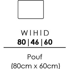 Skandia 80 x 60cm Pouffe (L80)