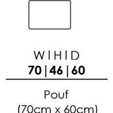 Skandia 70 x 60cm Pouffe (L70)