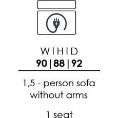 Skandia 1.5 Person Sofa Without Arms + Electric Recliner Recliner - 1 Seat (CO90-F21)