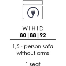 Skandia 1.5 Person Sofa Without Arms + Electric Recliner Recliner - 1 Seat (CO80-F21)