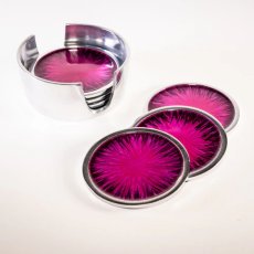 Brushed Pink Coasters Set of 6