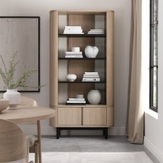 Luma Scandi Oak & Peppercorn Open Display Unit
