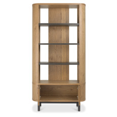 Luma Rustic Oak & Peppercorn Open Display Unit