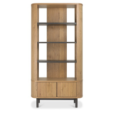 Luma Rustic Oak & Peppercorn Open Display Unit