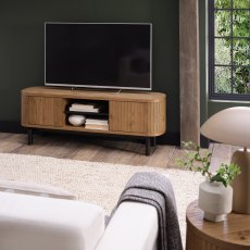 Luma Rustic Oak & Peppercorn Entertainment Unit