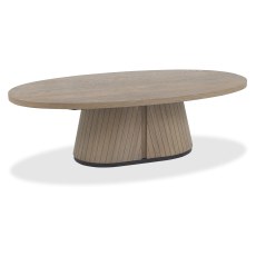 Luma Grey Oiled Oak & Peppercorn Oval Coffee Table