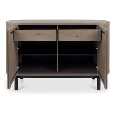 Luma Grey Oiled Oak & Peppercorn Narrow Sideboard