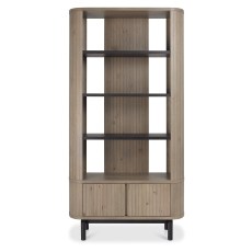 Luma Grey Oiled Oak & Peppercorn Open Display Unit