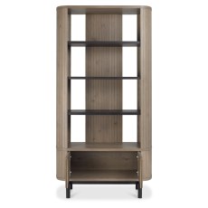 Luma Grey Oiled Oak & Peppercorn Open Display Unit