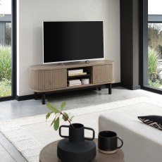 Luma Grey Oiled Oak & Peppercorn Entertainment Unit