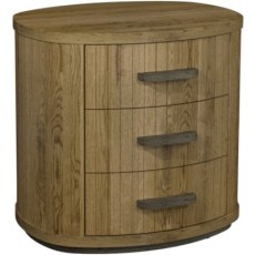Luma Knotty Oak & Weathered Oak 3 Drawer Nightstand