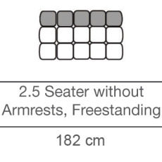 Kingsley 2.5 Seater without Armrests - Free-Standing (182cm) by 3C Candy