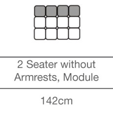 Kingsley 2 Seater without Armrests Sofa Module (142cm) by 3C Candy