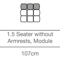 Kingsley 1.5 Seater without Armrests Module (107cm) by 3C Candy
