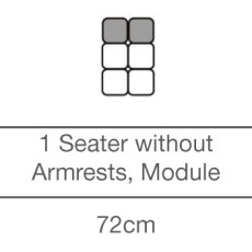 Kingsley 1 Seater without Armrests Module (72cm) by 3C Candy