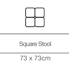 Kingsley Square Stool (73 x 73cm) by 3C Candy Kingsley Square Stool (73 x 73cm) by 3C Candy