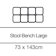 Kingsley Square Stool (73 x 143cm) by 3C Candy Kingsley Square Stool (73 x 143cm) by 3C Candy