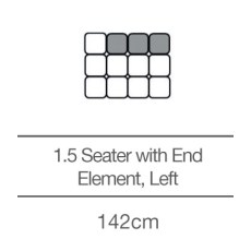 Kingsley 1.5 Seater with End Element - Left (142cm) by 3C Candy