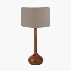 Toma Oiled Wood Tall Neck Table Lamp
