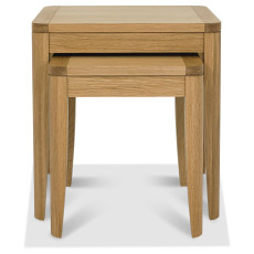 Chester Oak Nest of Lamp Tables by Bentley Designs