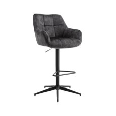 Mila Swivel Gas Lift Bar Stool (Charcoal)