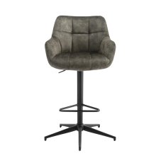 Mila Swivel Gas Lift Bar Stool (Olive)