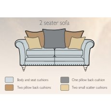 Ohio 2 Seater Sofa (Pillow Back) by Alstons